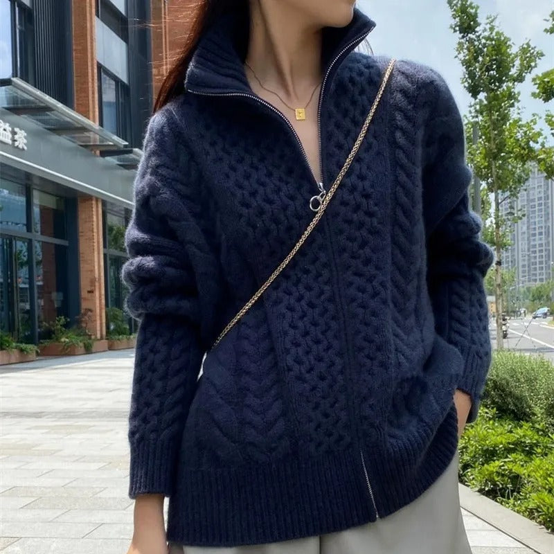 Samara | Cárdigan oversize con cremallera