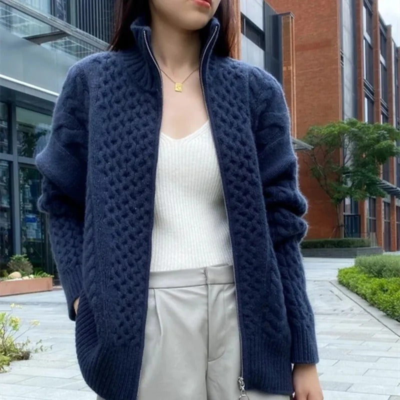 Samara | Cárdigan oversize con cremallera