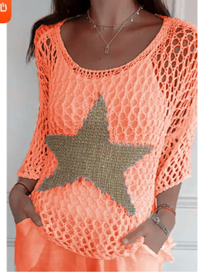 Lianne | Top de Punto con Estampado de Estrellas