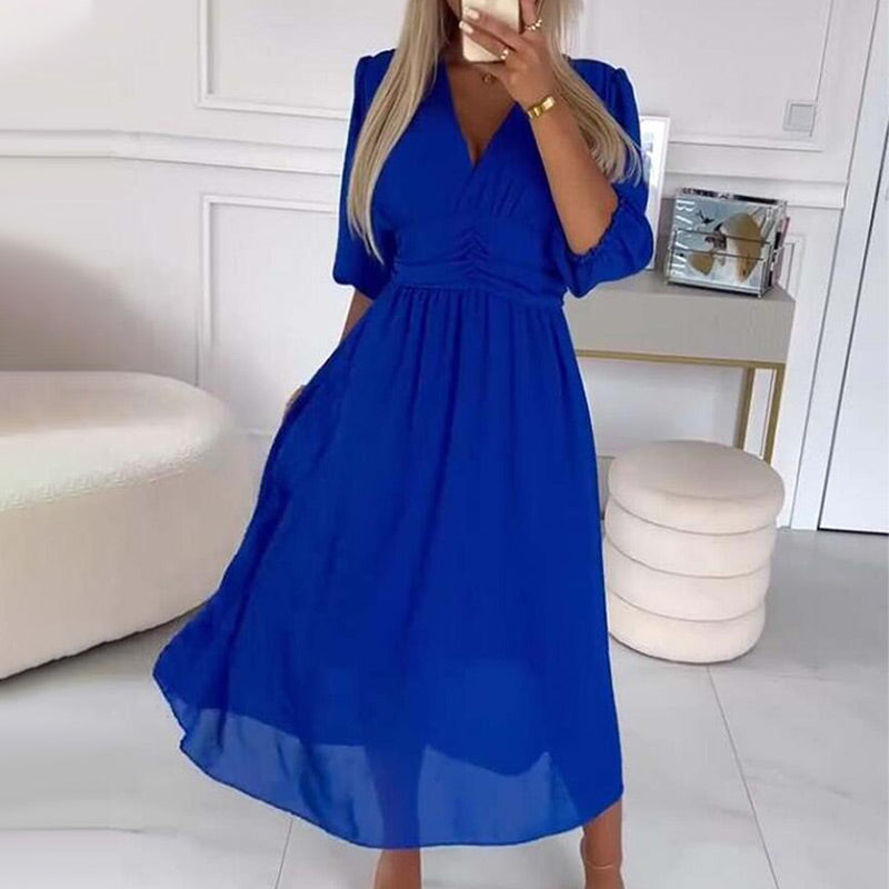 Celeste | Vestido de Chifón Ligero y Sedoso