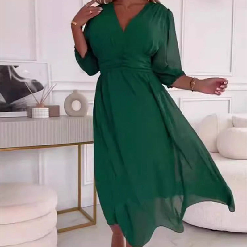 Celeste | Vestido de Chifón Ligero y Sedoso