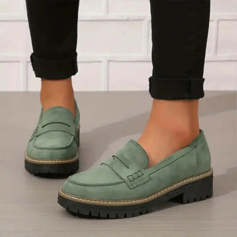 Blanc | Mocasines estilo Vintage para Dama