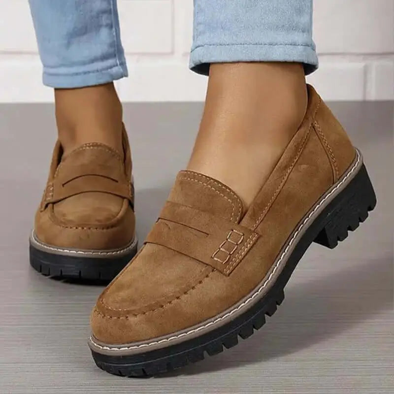 Blanc | Mocasines estilo Vintage para Dama