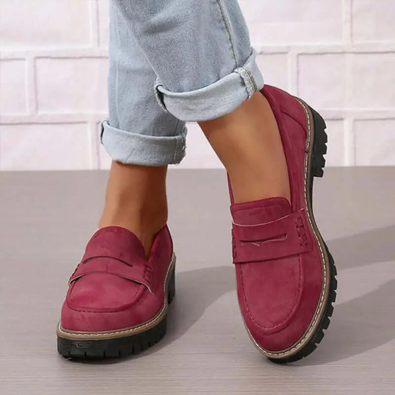 Blanc | Mocasines estilo Vintage para Dama