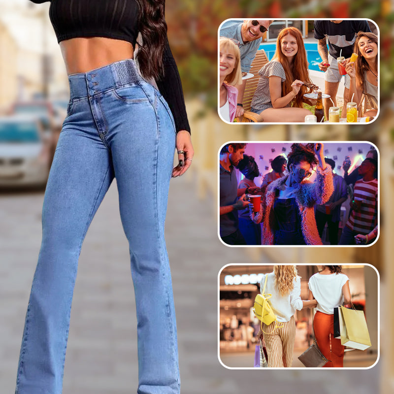 Rita | Jeans Acampanados de Tiro Alto