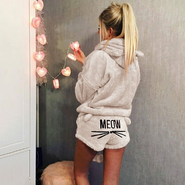 PurrfectSleep | Conjunto de Pijama con Orejas de Gato
