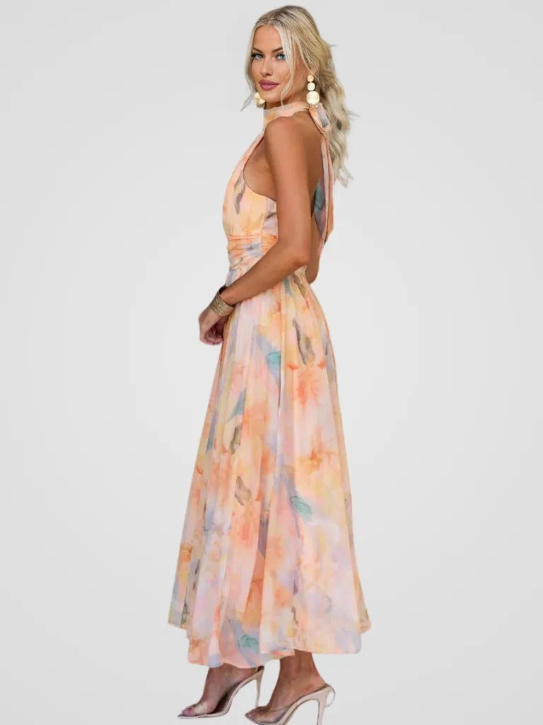 Wendolyn | Vestido Floral con Escote Halter