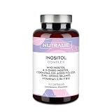 Myo Inositol & D-Chiro 40:1 PCOS - Balance Femenino para 2 Meses | Q10 Ácido Fólico Zinc Selenio Cromo 3 Vitaminas, Nutralie Inositol Complex 180 Cápsulas