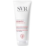 SVR – Crema de manos Cicavit+ – Gama Cicavit+ – Reparación y protección intensas 8 horas – Para manos muy secas y dañadas – Mantequilla/coco, polisacáridos, prebióticos – 75 g
