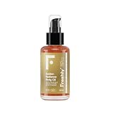 Freshly - Aceite Corporal Natural Golden Radiance Body Oil - Hidratante y Reafirmante - Con 12 Aceites Vegetales - Ideal para Estrías y Cicatrices - Apto Embarazo - 200 ml