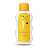 Weleda - Leche Corporal de Caléndula Bebé Piel Sensible 200 ml | Caléndula, hidrata y nutre, calma y protege, piel sensible, bebé, uso diario, cuidado natural, absorción rápida