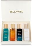 Bellavita Luxury Unisex Cologne Gift Set | 4x20ml | Fragrances Includes Honey OUD, SKAI, FRESH & White OUD | Travel Size Mini Perfumes & Spicy Vanilla Perfume Oil