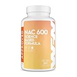 WFN Approved NAC 600 mg por cápsula - N-Acetil-L-Cisteína - Suministro anual de 365 cápsulas - Altamente dosificado, vegano, sin aditivos - Producido y probado en Alemania