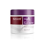 Karseell Mascarilla Pelo Violeta, Reparación del Cabello Teñido Iluminar el cabello Para Pelo Rubio, Gris, Canas, 500ml