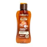 Babaria Glow Aceite Bronceador Luminoso con Monoï de Tahití y Coco – Efecto Dorado y Brillo | Acelerador Bronceado con Aloe Vera y Vitamina E