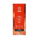 khadi COBRE Tinte vegetal para el cabello - 100 g | Color de cabello cobre dorado a rojo cobrizo - Tinte natural Cosméticos naturales 100 % certificados