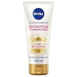 NIVEA Luminous 630 Crema corporal antiestrías y manchas (1 x 200 ml), crema Nivea antiestrías para un tono de piel uniforme, crema hidratante corporal con 48 h de hidratación