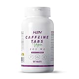 HSN Cafeína Anhidra 200mg - Efecto Rápido - 120 Tabletas | Suplemento Energético para 4 Meses. Estudiantes y Deportistas. Alta Pureza y Absorción. Vegano, Sin Gluten ni Lactosa