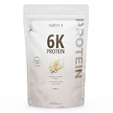 Nutri + vegan Protein Powder Helado Vainilla - sin lactosa - Fuente proteica de 6 Componentes 75% - Polvo de Proteínas 1kg - Shake Vanilla Ice Cream - Complejo protéico - 1000g