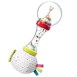 Sonajero Soft Maracas con Bolas Multicolores Bebé A partir de 3 Meses | Palo de lluvia y papel que cruje | asa grande ergonómica | estimula el oído y la vista | idea de regalo para niños