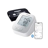 OMRON X2+ Connect Tensiómetro de brazo, Conexión Bluetooth, 22-42 cm | Indicador de hipertensión y detección de latido irregular, Memoria de hasta 30 lecturas, Validado clínicamente