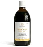 500 ml de solución de Lugol  5% en calidad farmacéutica (ph. Eur.) – Hergest. en Alemania – Solución de yodo según la receta original en frasco farmacéutico – incl. pipeta