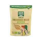 NaturGreen Semillas de Lino Dorado Molido Bio 150g Alto en Fibra y Proteína Fuente de Omega-3 Sin Azúcares Añadidos Superalimento Vegano Ideal para Smoothies y Yogures sin gluten