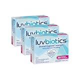 Luvbiotics Pastillas de Cereza con Probióticos y Xilitol que Promueven las Buenas Bacterias para Encías Saludables, Aliento Fresco Protección contra Caries. Pack de 3