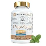 SUPPLELAND - 180 Capsulas. Enzimas Digestivas Veganas DigeZyme® – Suplemento Digestivo Natural en Cápsulas Vegetales – Enzimas para Gases, Hinchazón y Digestión Pesada – Sin Gluten ni Lactosa.