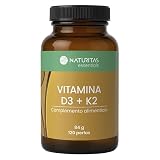 Vitamina D3 y K2 | 120 perlas | Naturitas Essentials | Apoyo Huesos
