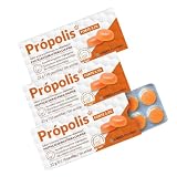 Própolis Forte Garganta Pastillas para Chupar Pack 3 Vitamina C Sin Azúcar | Suavizan la garganta , calman la tos y ayudan al funcionamiento normal del sistema inmunitario 66 mg de propóleo por pastilla