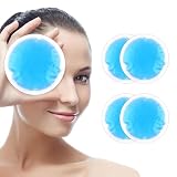 Refrigeración Mini Almohadillas Pequeñas para Ojos, Compresas Frías y Calientes, 4 Unidades