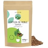 Alpi Nature Corteza de Roble Té 125g, Corteza de Roble Seca y Cortada para Preparar Té e Infusión