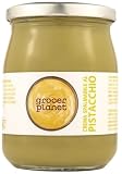Grocer Planet - Crema de Pistacho (600g) | Con 45% Pistachos Mediterráneos | Made in Italy | Sabor Dulce | Comida Artesanal Italiana Gourmet | Ideal para Desayunos y Postres