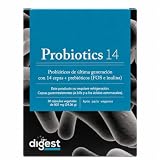 Herbora Probiotics 14 – 30 Cápsulas Vegetales – 14 Cepas con 25.000 Millones de Bacterias Viables + FOS e Inulina – Sin Gluten y Sin Lactosa – Apto para Veganos