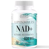 NAD+ Liposomal con Trans-Resveratrol | Alta concentración 800 mg por porción | 60 cápsulas blandas – Tecnología liposomal para una absorción eficiente y pureza premium (60 unidad (Paquete de 1))