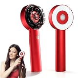 BIZOI Cepillo de Masaje para Cuero Cabelludo, 3 en 1 Cepillo Masajeador Eléctrico, Peine Masajeador Capilar con Luz Roja y Aplicador de Aceite 6ml, Resistente IPX7 para Crecimiento de Cabello