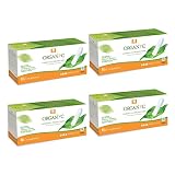 Organyc, Tampones de Algodón Certificado 100% Biológico para Sangrado Muy Abundante - 4 paquetes x 16 unidades (Total 64 unidades)