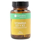 Vitamina D3 y K2 | 60 Perlas | Naturitas Essentials | Mantenimiento Óseo