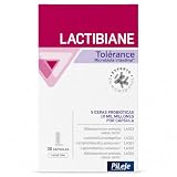 PiLeJe Lactibiane Tolérance – 30 Cápsulas – Complemento Alimenticio con 5 Cepas Probióticas – 10 Mil Millones de UFC por Cápsula – 1 Mes de Toma