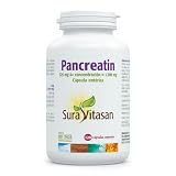 SURA VITASAN Pancreatina 325 mg 120 Cápsulas Entéricas | Concentrado de Enzimas Pancreáticas con Proteasa, Amilasa y Lipasa – Soporte Digestivo y Asimilación de Nutrientes
