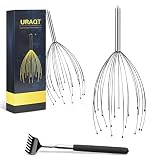 URAQT Masajeadores Cabeza y Cuero Cabelludo,3PCS Araña de Masaje de Cabeza | con 20 Dedos de Masaje, Masajeador de Cabeza y Espalda, Para relajación profunda, estimulación del cabello y relajación del