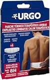 Urgo Parche Térmico Terapéutico Lumbar - 4 uds | Indicado para dolores musculares y articulares. Caja con 4 parches de 9 x 28,8 cm.