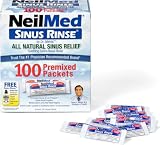 NeilMed Sinus Rinse Kit de enjuague nasal salino, 120 unidades