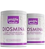 Diosmina Hesperidina 1000mg PiùLife, 180 Comprimidos | Con Castaño de Indias, Centella Asiática, Rusco, Bromelina, Fórmula para Circulacion Piernas y Piernas Cansadas