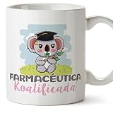 MUGFFINS Tazas para FARMACÉUTICA mujer - En Español - Koalificado/koalificada - 11 oz / 330 ml - Regalo original y divertido
