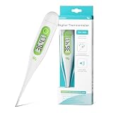 Femometer Termómetro digital médico rápido y preciso oral para adultos y niños bebé, verde