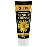 5Kind Crema de árnica para hematomas e hinchazón 100 ml máxima potencia | Acción rápida e intensiva, extracto de árnica montana, crema para moretones, masaje muscular natural para músculos