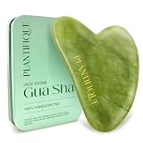 PLANTIFIQUE Gua Sha Facial Jade Autentico | Masajeador Facial | Tonificar y Reafirmar la Piel con Guasha Piedra de Jade Facial
