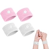 ACWOO Pulseras Antimareo Niños y Adulto, 2 pares Pulsera Acupresion Anti Nauseas, Bandas para Enfermedad Marítima, Bandas Elásticas para Viajar en Barco Coche Avión y Embarazo, sin Efectos Secundarios
